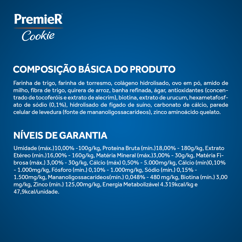 Biscoito PremieR Cookie para Cães Adultos Porte Médio e Grande - 250g