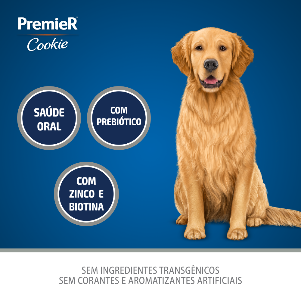 Biscoito PremieR Cookie para Cães Adultos Porte Médio e Grande - 250g
