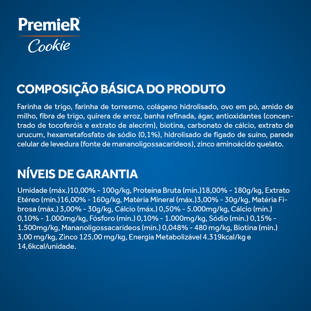 Biscoito PremieR Cookie para Cães Adultos Porte Pequeno Sabor Original - 250g