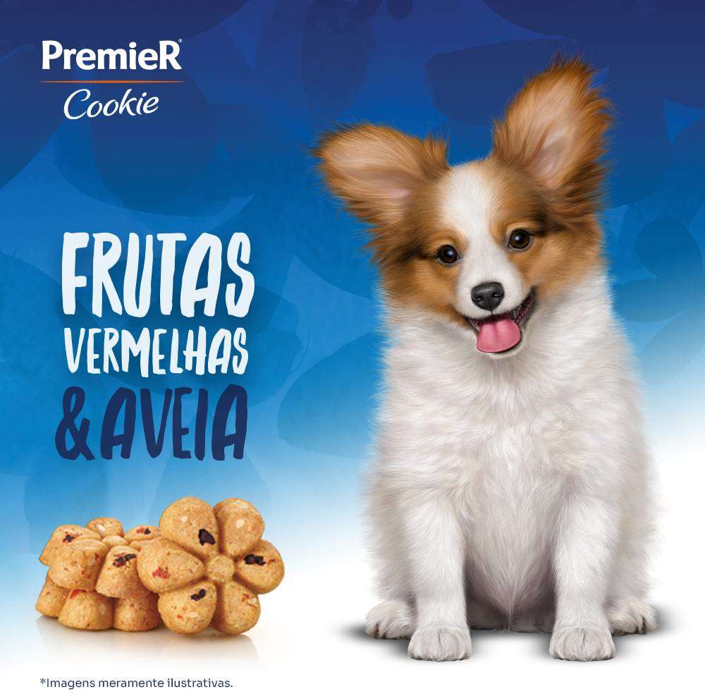 Biscoito PremieR Cookie para Cães Filhotes Sabor Frutas Vermelhas - 250g