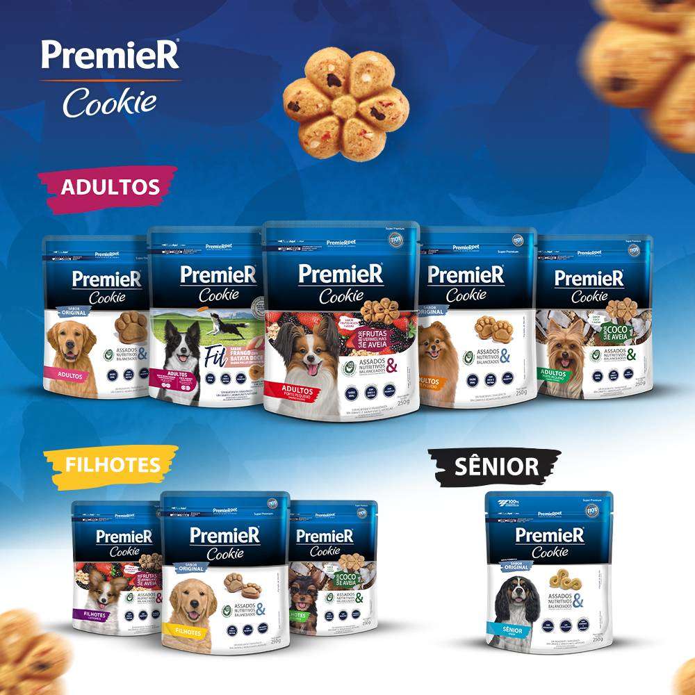 Biscoito PremieR Cookie para Cães Filhotes Sabor Frutas Vermelhas - 250g