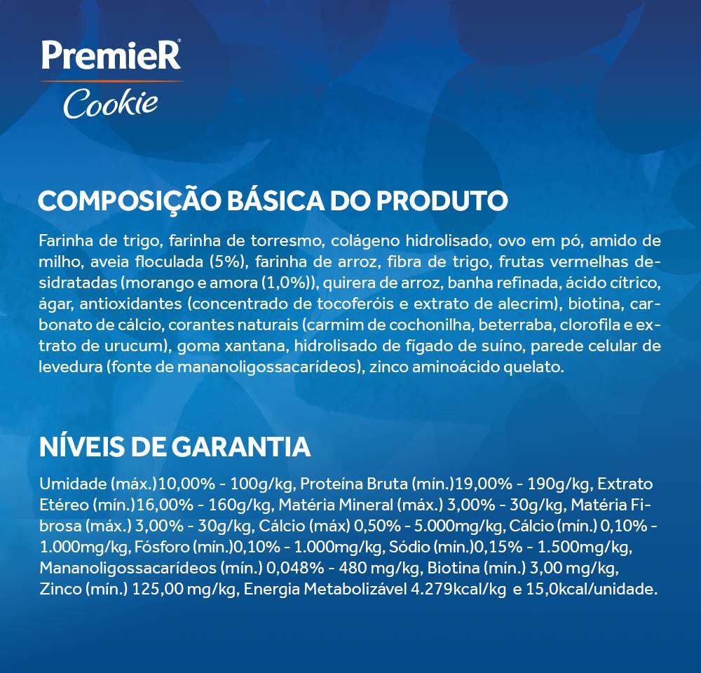 Biscoito PremieR Cookie para Cães Filhotes Sabor Frutas Vermelhas - 250g
