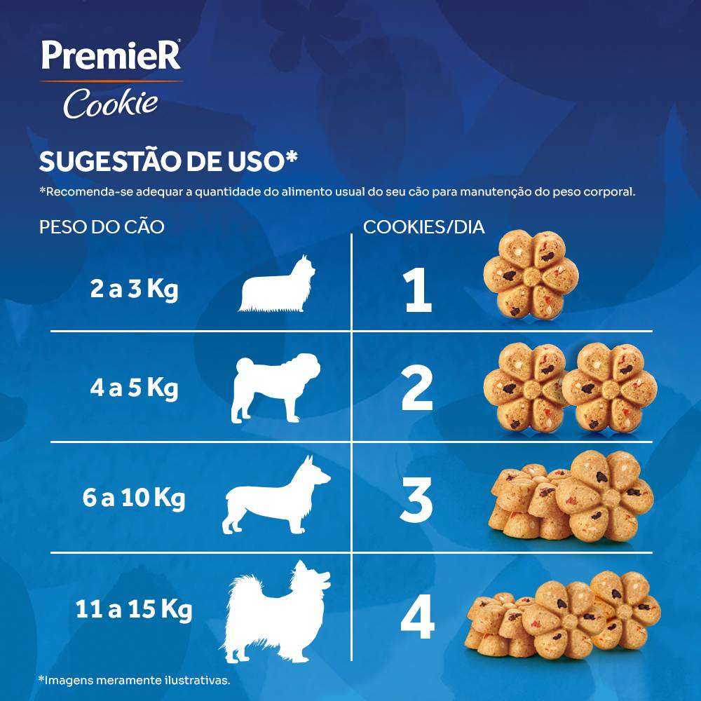 Biscoito PremieR Cookie para Cães Adultos Porte Pequeno Sabor Frutas Vermelhas - 250g