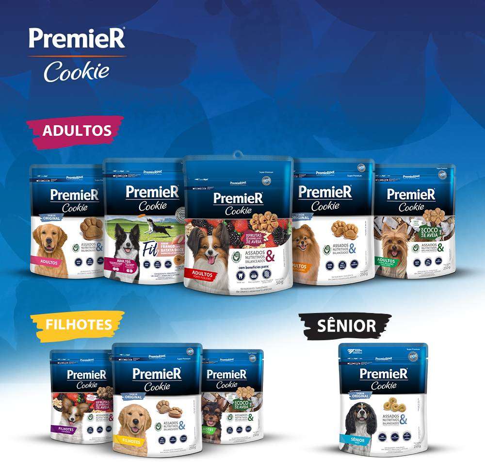 Biscoito PremieR Cookie para Cães Adultos Porte Pequeno Sabor Frutas Vermelhas - 250g