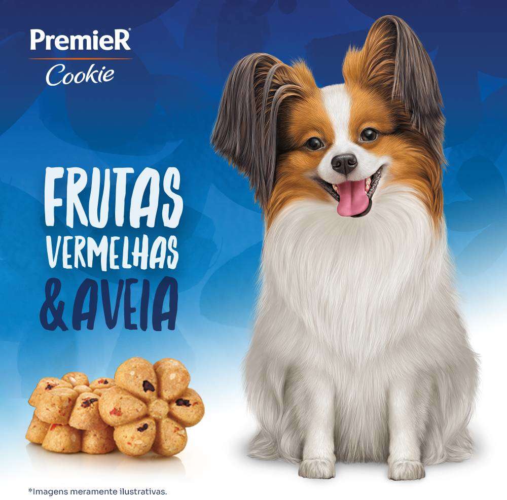 Biscoito PremieR Cookie para Cães Adultos Porte Pequeno Sabor Frutas Vermelhas - 250g