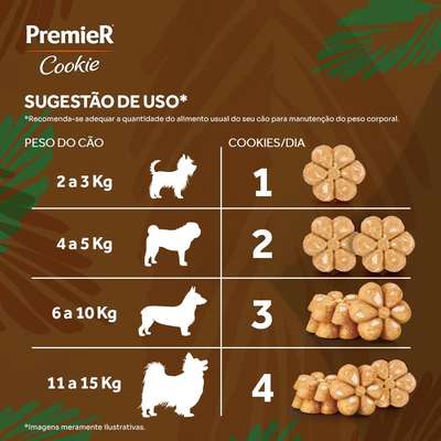 Biscoito Premier Pet Cookie Coco e Aveia para Cães Adultos Pequeno