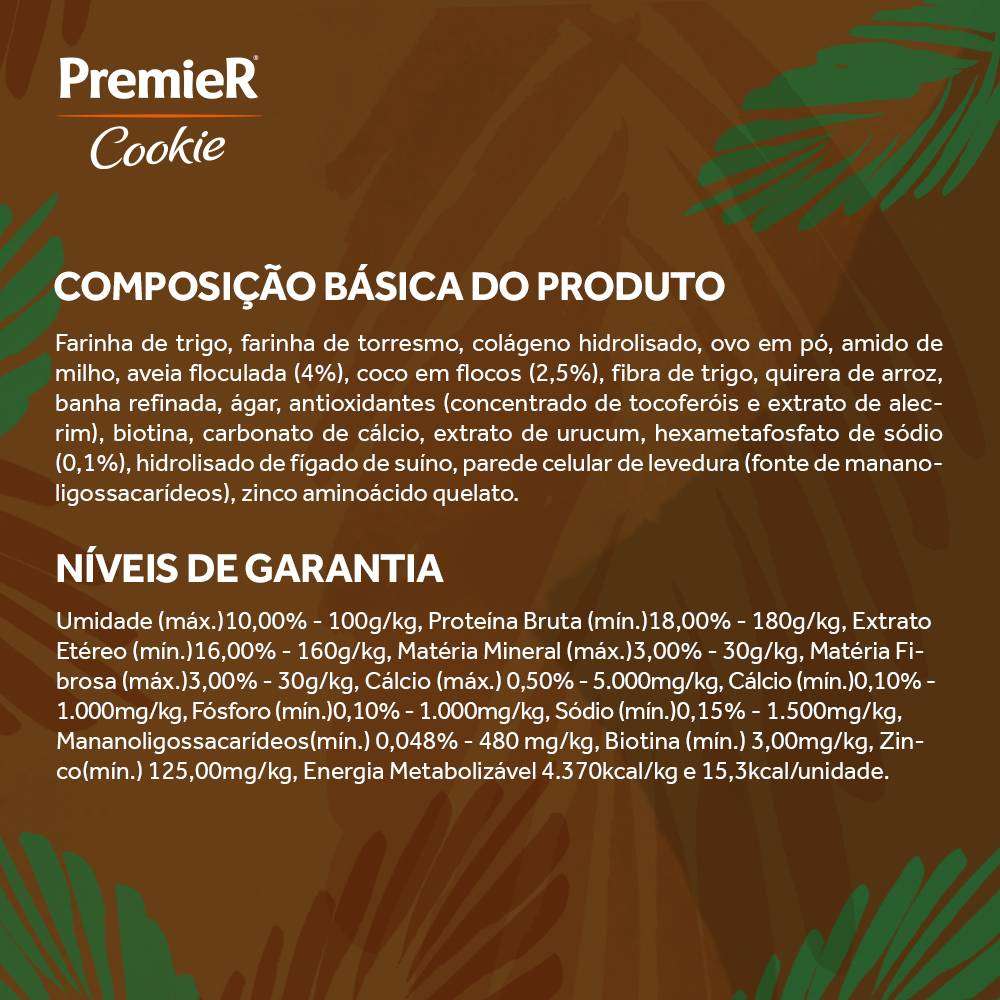 Biscoito PremieR Cookie para Cães Adultos Porte Pequeno Sabor Aveia e Coco - 250g