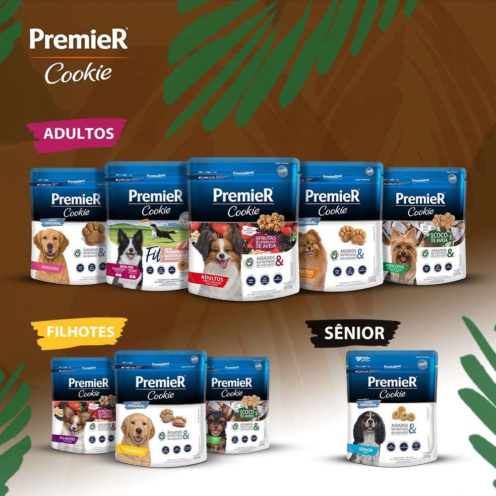 Biscoito PremieR Cookie para Cães Filhotes Sabor Aveia e Coco - 250g