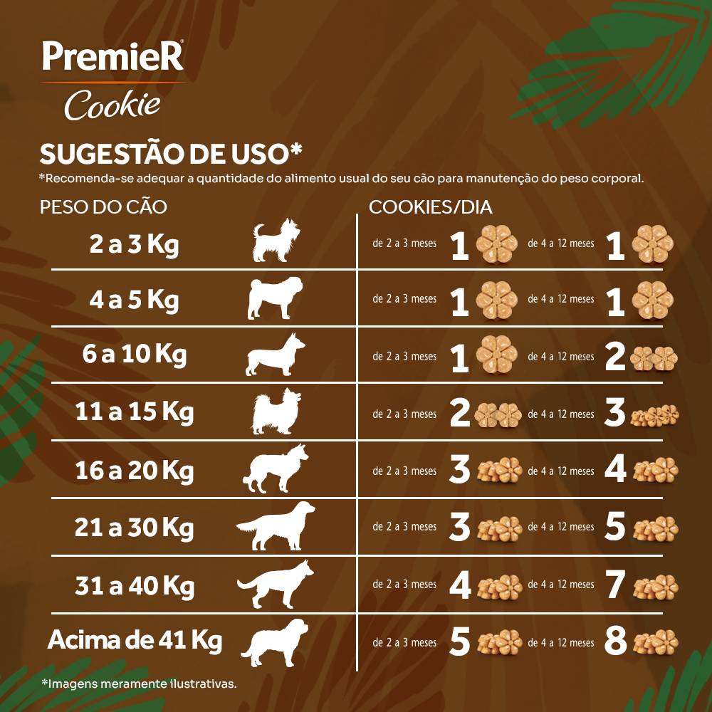 Biscoito PremieR Cookie para Cães Filhotes Sabor Aveia e Coco - 250g