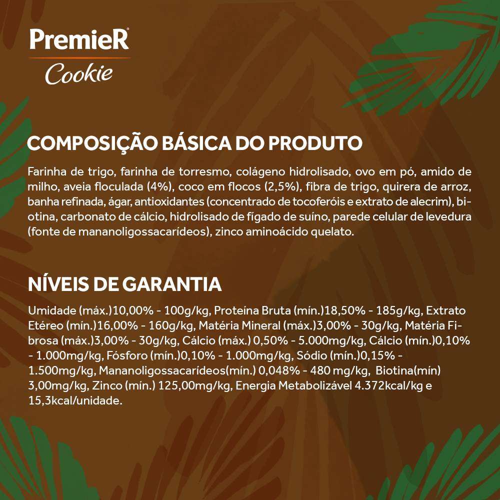 Biscoito PremieR Cookie para Cães Filhotes Sabor Aveia e Coco - 250g