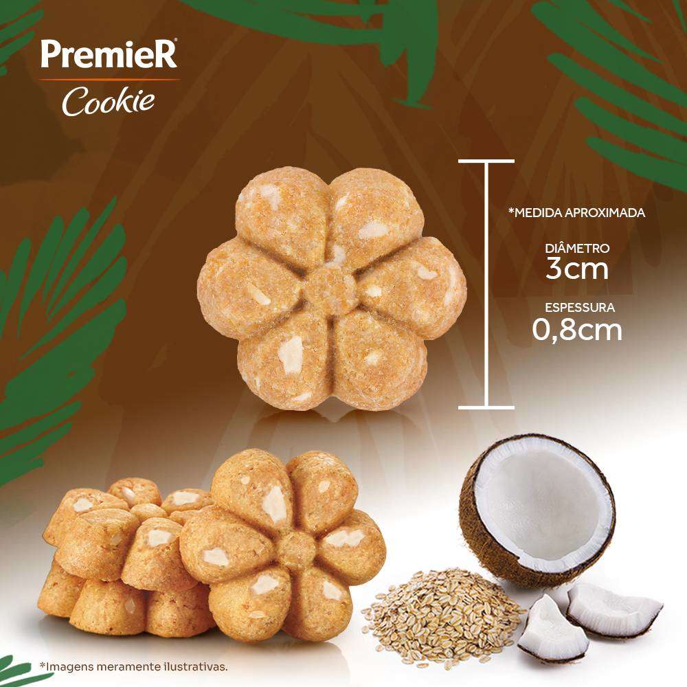 Biscoito PremieR Cookie para Cães Filhotes Sabor Aveia e Coco - 250g