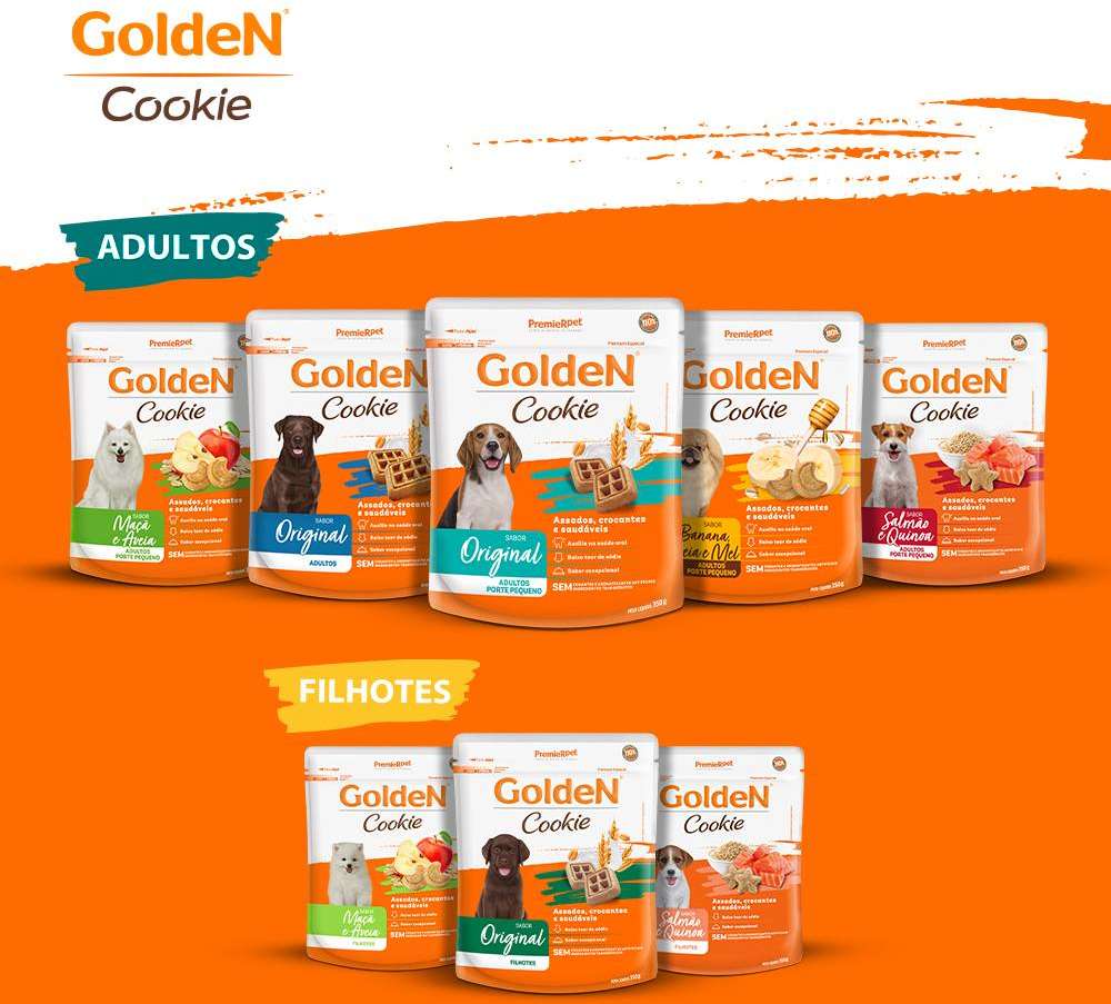 Biscoito GoldeN para Cães Filhotes Porte Médio Sabor Original - 350g
