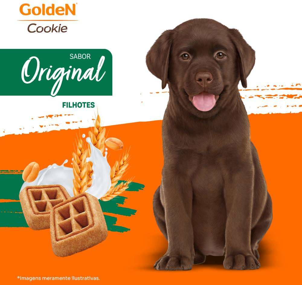Biscoito GoldeN para Cães Filhotes Porte Médio Sabor Original - 350g