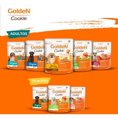 Biscoito GoldeN Cookie para Cães Adultos Porte Pequeno Sabor