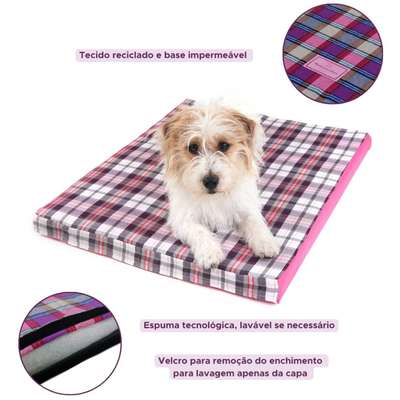 Colchonete Pickorruchos Xadrez Rosa