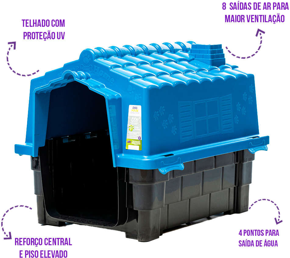 Casa Pet Injet Dog House Evo Eco Colours Azul - N°2