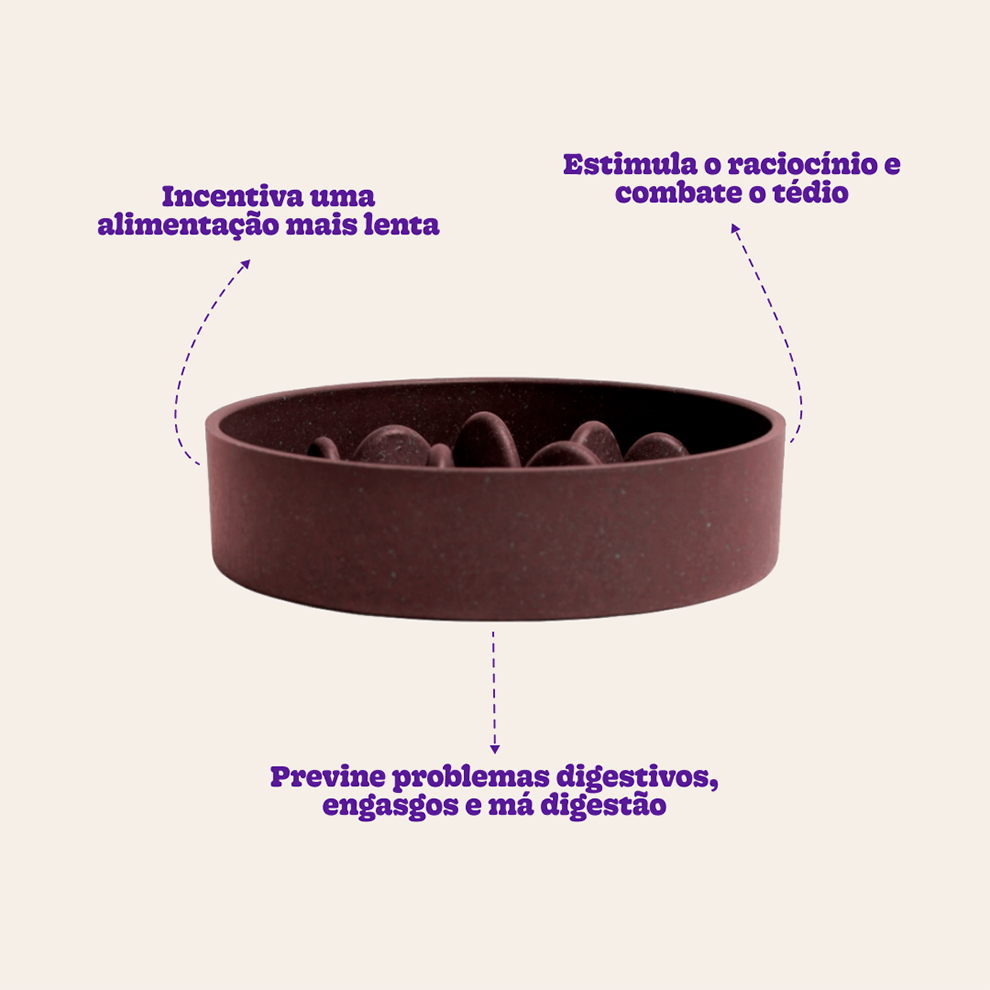 Comedouro Lento Meau Anti Stress para Cães - 700 mL