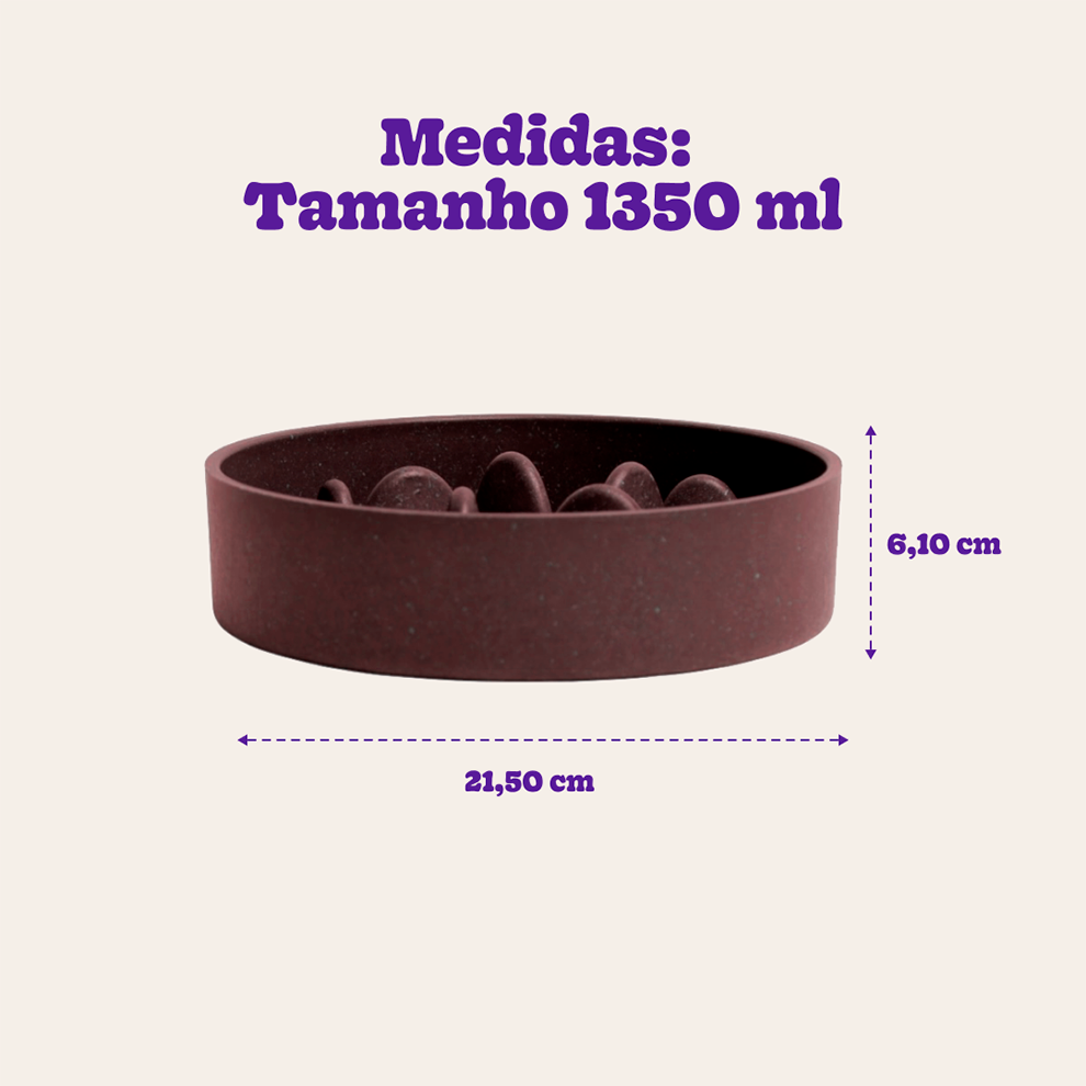 Comedouro Lento Meau Anti Stress para Cães - 1350 mL