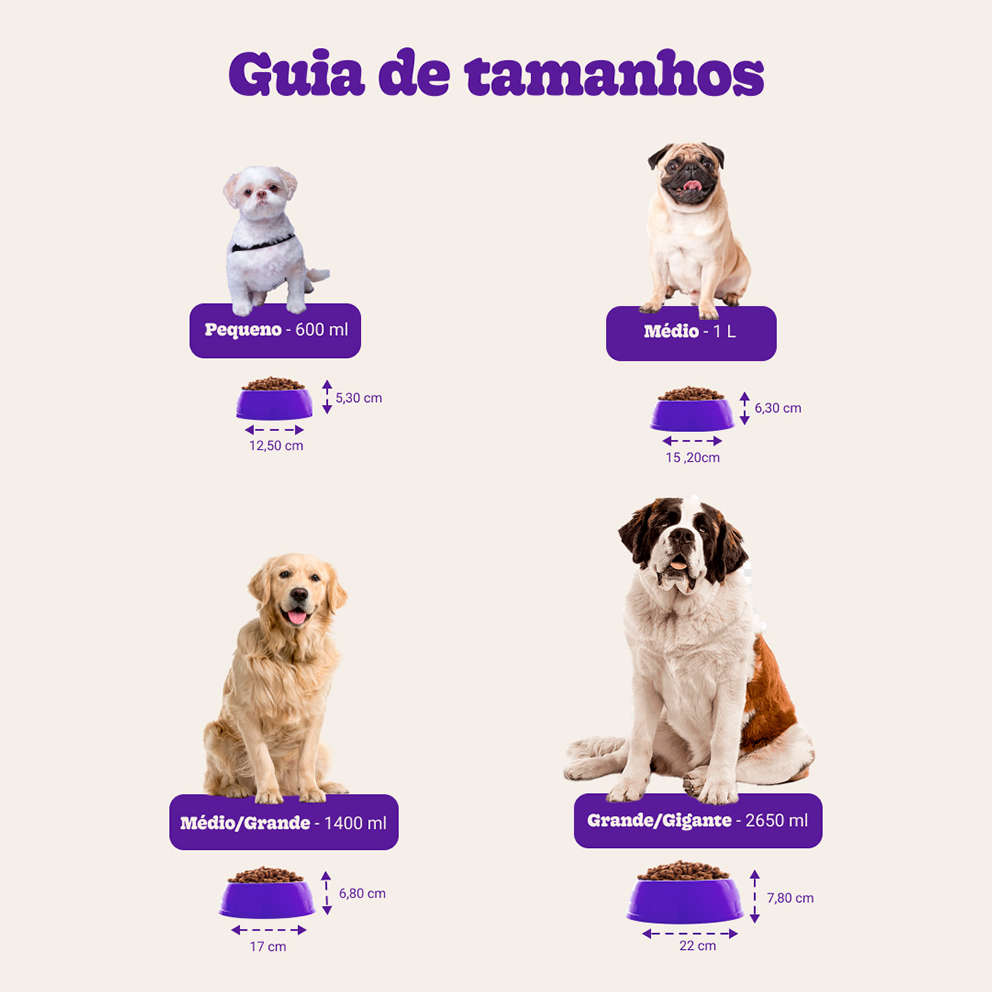 Comedouro Antiderrapante Meau para Cães - 1 Litro