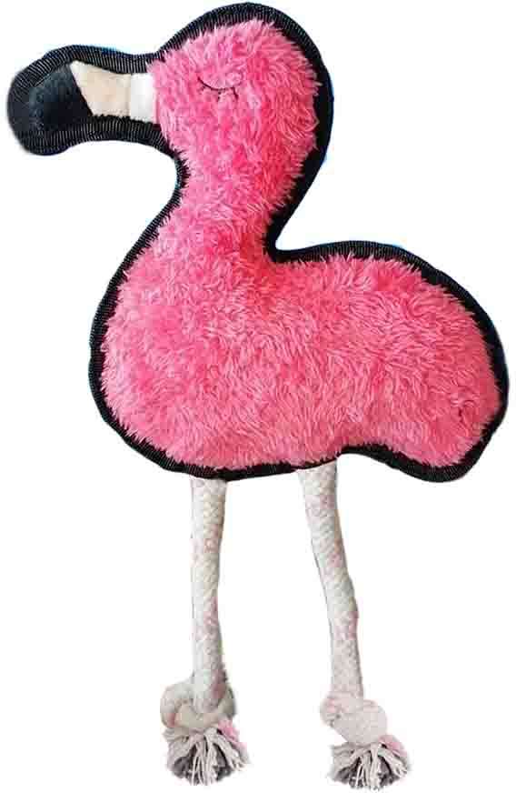 Brinquedo Pelúcia V-Pet Flamingo Rosa Sustentável para Cães - Tam. Único