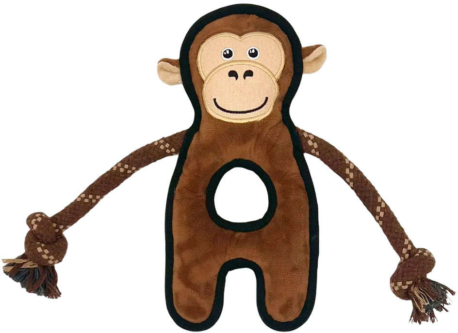 Brinquedo Pelúcia V-Pet Macaco Marrom Sustentável para Cães - Tam. Único