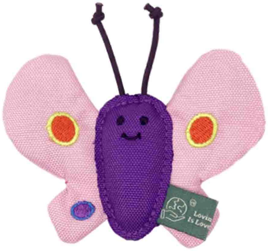 Brinquedo Pelúcia V-Pet Borboleta Rosa Sustentável para Gatos - Tam. Único