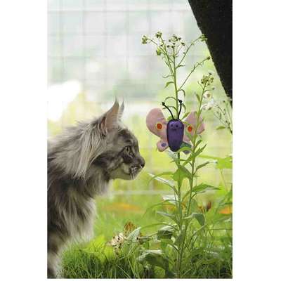 Brinquedo Pelúcia V-Pet Borboleta Rosa Sustentável para Gatos”