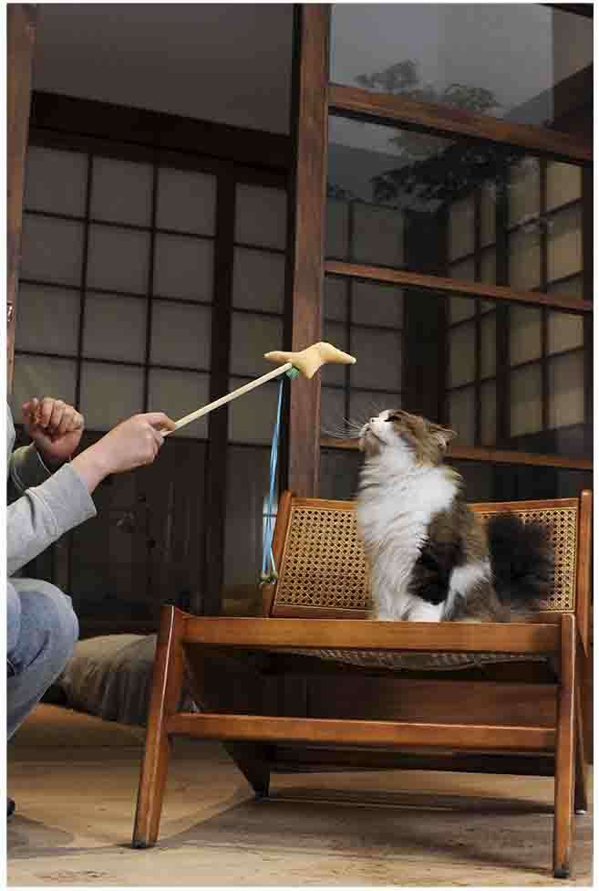 Brinquedo Varinha de Pelúcia V-Pet Raio Amarelo Sustentável para Gatos - Tam. Único