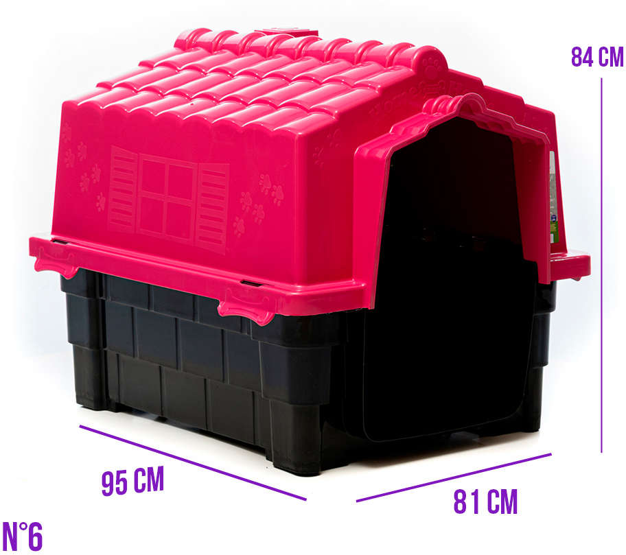 Casa Pet Injet Dog House Eco Colors Rosa - N°6