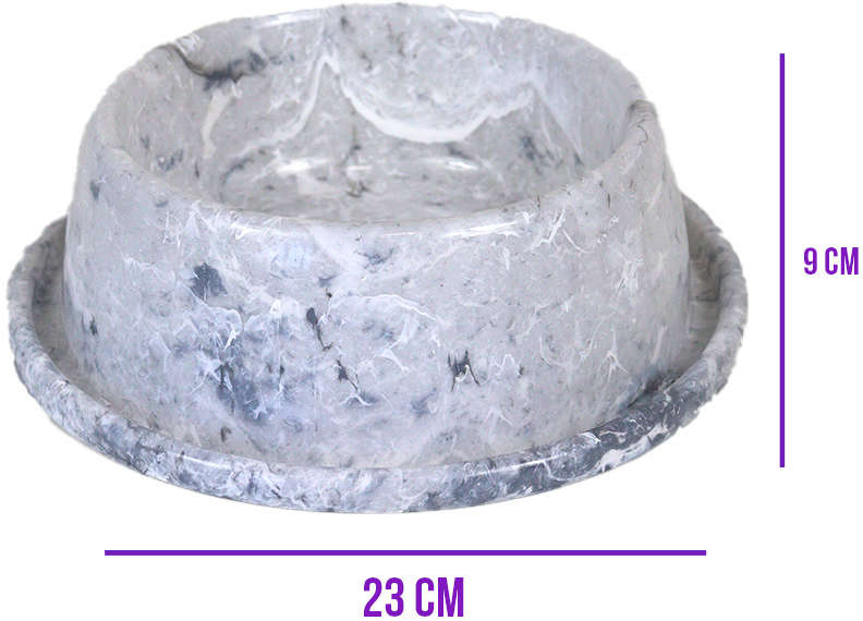 Comedouro de Plástico Pet Injet Anti Formiga Marmo Carrara - 900 mL