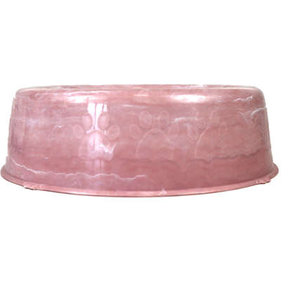 Comedouro de Plático Pet Injet Patinha Mármore Rose”