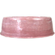Comedouro de Plático Pet Injet Patinha Mármore Rose - 600 mL