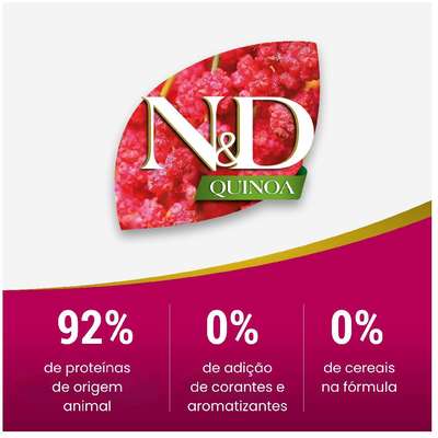 Ração Seca Farmina N&D Quinoa Digestion Cordeiro para Cães Adultos de Porte Mini