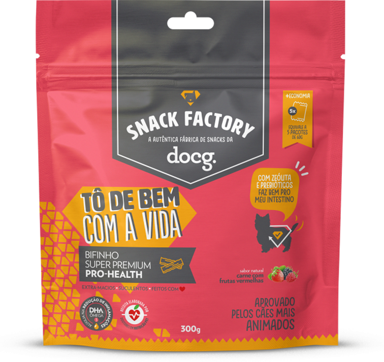 Bifinho docg. para Cães Adultos Sabor Carne e Frutas Vermelhas - 300g