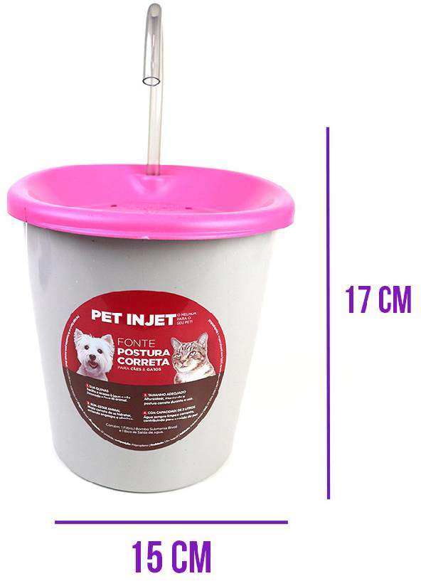 Fonte Pet Injet Postura Correta Rosa - Tam. Único