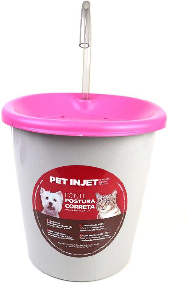 Fonte Pet Injet Postura Correta Rosa - Tam. Único