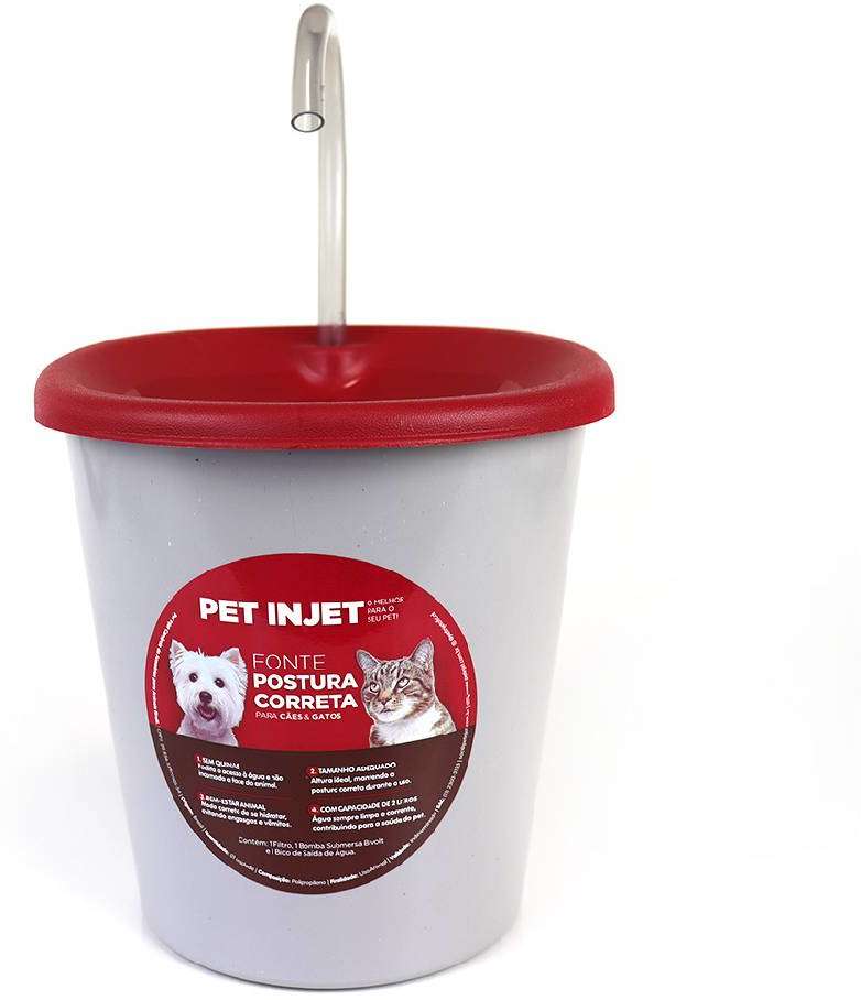 Fonte Pet Injet Postura Correta Vermelha - Tam. Único