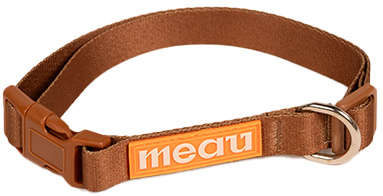 Coleira Meau Marrom - Tam. P