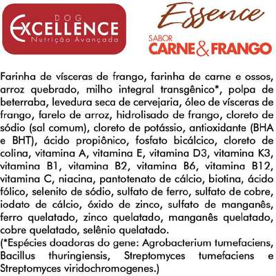 Ração Seca Dog Excellence Essence Carne e Frango para Cães