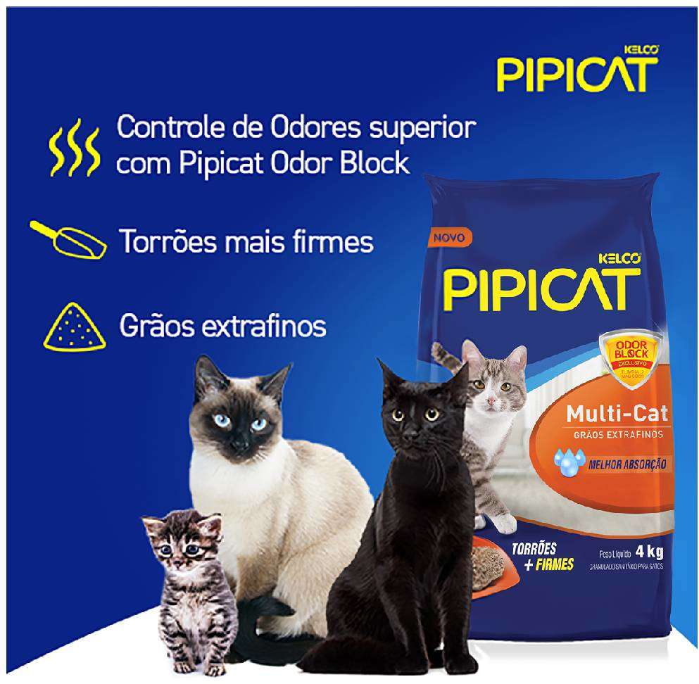 Granulado Sanitário Pipicat Multicat - 4Kg
