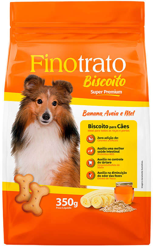 Biscoito Finotrato Banana, Aveia e Mel para Cães - 350 g
