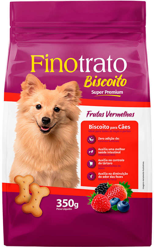 Biscoito Finotrato Frutas Vermelhas para Cães - 350 g