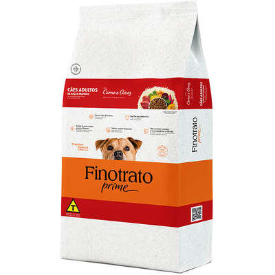 Ração Seca Finotrato Prime Carne e Arroz para Cães Adultos Raças Grandes