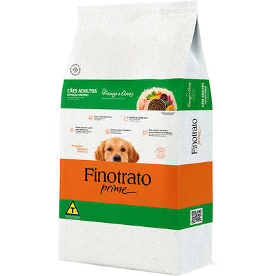 Ração Seca Finotrato Prime Frango e Arroz para Cães Adultos Raças Grandes