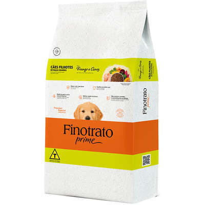 Ração Seca Finotrato Prime Frango e Arroz para Cães Filhotes Raças Grandes