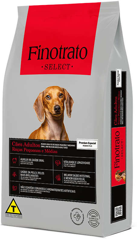 Ração Seca Finotrato Select para Cães Adultos Raças Pequenas e Médias - 15Kg