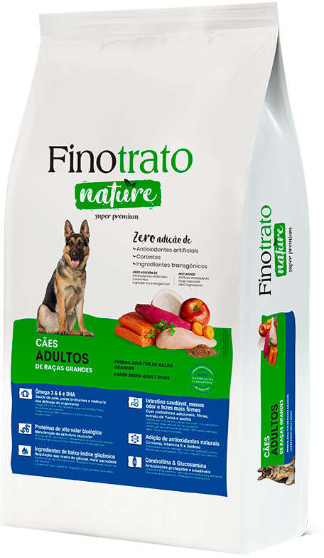 Ração Seca Finotrato Nature para Cães Adultos Raças Grandes - 15Kg
