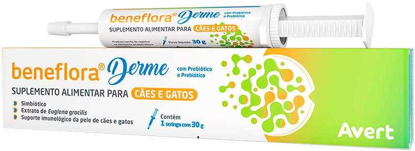 Suplemento Alimentar Avert Beneflora Derme para Cães e Gatos - 30 g