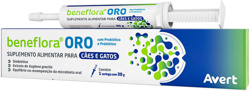 Suplemento Alimentar Avert Beneflora Oro para Cães e Gatos - 30 g