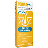 Suplemento Alimentar Avert Dermapet Pele e Pelagem para Cães e Gatos - 30 Cápsulas